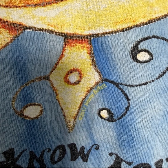 JIMMY BUFFET 2017 I DON'T KNOW TOUR GRAPHIC T-SHIRT BLUE MEN'S MEDIUM - Picture 3 of 6